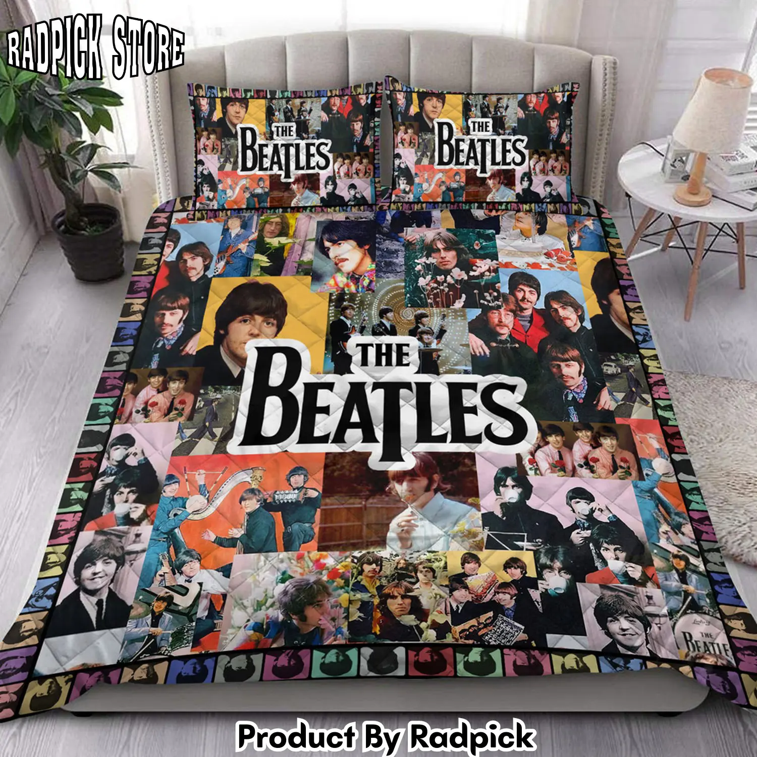 Radpick the beatles q3 quilt bedding set q020206 rp3271385